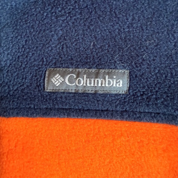 Columbia Kids XL 18-20 Fleece Jacket Orange Navy Blue Full Zip XB1107 1720841 - Picture 2 of 9